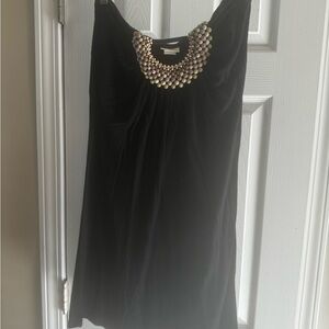 Elegant Black Beaded Women's Top